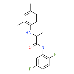 ChemSpider 2D Image | N-(2,5-Difluorophenyl)-N~2~-(2,4-dimethylphenyl)alaninamide | C17H18F2N2O
