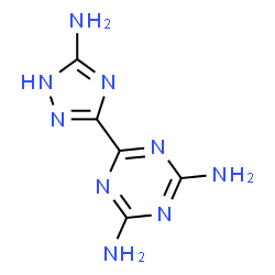 ChemSpider 2D Image | 6-(5-Amino-1H-1,2,4-triazol-3-yl)-1,3,5-triazine-2,4-diamine | C5H7N9
