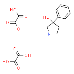 ChemSpider 2D Image | 3-Phenyl-3-pyrrolidinol ethanedioate (1:2) | C14H17NO9
