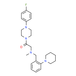 ChemSpider 2D Image | 1-[4-(4-Fluorophenyl)-1-piperazinyl]-2-{methyl[2-(1-piperidinyl)benzyl]amino}ethanone | C25H33FN4O