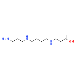 ChemSpider 2D Image | N-{4-[(3-Aminopropyl)amino]butyl}-beta-alanine | C10H23N3O2