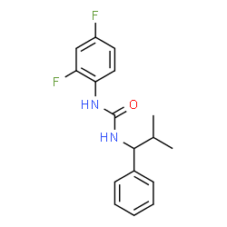 ChemSpider 2D Image | 1-(2,4-Difluorophenyl)-3-(2-methyl-1-phenylpropyl)urea | C17H18F2N2O