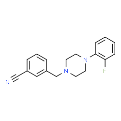 ChemSpider 2D Image | 3-{[4-(2-Fluorophenyl)-1-piperazinyl]methyl}benzonitrile | C18H18FN3