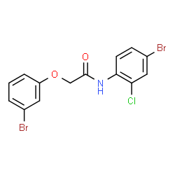 ChemSpider 2D Image | N-(4-Bromo-2-chlorophenyl)-2-(3-bromophenoxy)acetamide | C14H10Br2ClNO2
