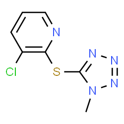 ChemSpider 2D Image | 3-Chloro-2-[(1-methyl-1H-tetrazol-5-yl)sulfanyl]pyridine | C7H6ClN5S