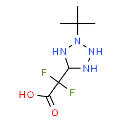 ChemSpider 2D Image | Difluoro[2-(2-methyl-2-propanyl)-5-tetrazolidinyl]acetic acid | C7H14F2N4O2