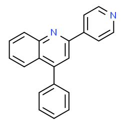 ChemSpider 2D Image | 4-Phenyl-2-(4-pyridinyl)quinoline | C20H14N2