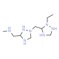 ChemSpider 2D Image | 1-{1-[(2-Ethyl-1,2,4-triazolidin-3-yl)methyl]-1,2,4-triazolidin-3-yl}-N-methylmethanamine | C9H23N7