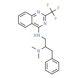 ChemSpider 2D Image | N',N'-dimethyl-3-phenyl-N-[2-(trifluoromethyl)quinazolin-4-yl]propane-1,2-diamine | C20H21F3N4