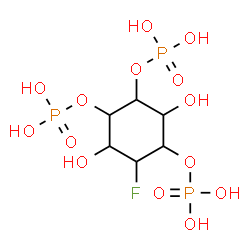 ChemSpider 2D Image | 5-Fluoro-3,6-dihydroxy-1,2,4-cyclohexanetriyl tris[dihydrogen (phosphate)] | C6H14FO14P3