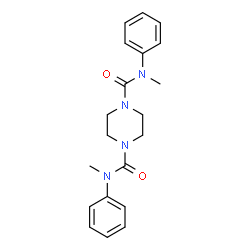 ChemSpider 2D Image | N,N'-Dimethyl-N,N'-diphenyl-1,4-piperazinedicarboxamide | C20H24N4O2