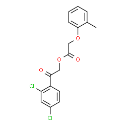 ChemSpider 2D Image | 2-(2,4-Dichlorophenyl)-2-oxoethyl (2-methylphenoxy)acetate | C17H14Cl2O4