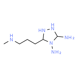 ChemSpider 2D Image | 5-[3-(Methylamino)propyl]-1,2,4-triazolidine-3,4-diamine | C6H18N6