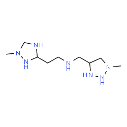 ChemSpider 2D Image | 2-(1-Methyl-1,2,4-triazolidin-3-yl)-N-[(1-methyl-1,2,3-triazolidin-4-yl)methyl]ethanamine | C9H23N7