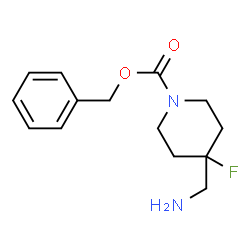 ChemSpider 2D Image | Benzyl 4-(aminomethyl)-4-fluoro-1-piperidinecarboxylate | C14H19FN2O2