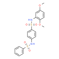 ChemSpider 2D Image | N-(2,5-Dimethoxyphenyl)-4-[(phenylsulfonyl)amino]benzenesulfonamide | C20H20N2O6S2