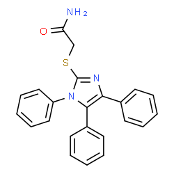ChemSpider 2D Image | 2-[(1,4,5-Triphenyl-1H-imidazol-2-yl)sulfanyl]acetamide | C23H19N3OS