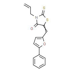 ChemSpider 2D Image | 3-Allyl-5-[(5-phenyl-2-furyl)methylene]-2-thioxo-1,3-thiazolidin-4-one | C17H13NO2S2