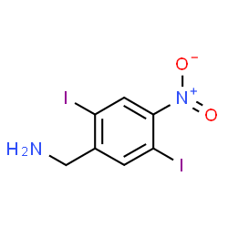 ChemSpider 2D Image | 1-(2,5-Diiodo-4-nitrophenyl)methanamine | C7H6I2N2O2