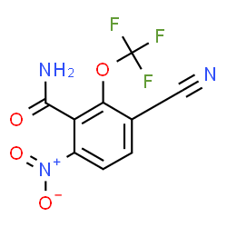 ChemSpider 2D Image | 3-Cyano-6-nitro-2-(trifluoromethoxy)benzamide | C9H4F3N3O4