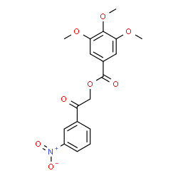 ChemSpider 2D Image | 2-(3-Nitrophenyl)-2-oxoethyl 3,4,5-trimethoxybenzoate | C18H17NO8