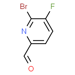 ChemSpider 2D Image | 6-Bromo-5-fluoro-2-pyridinecarbaldehyde | C6H3BrFNO