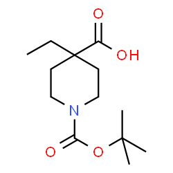 ChemSpider 2D Image | 1-BOC-4-ETHYL-4-PIPERIDINECARBOXYLIC ACID | C13H23NO4