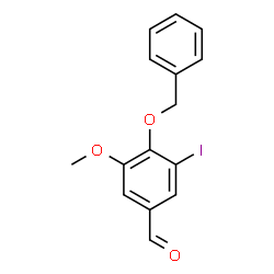 ChemSpider 2D Image | 4-(Benzyloxy)-3-iodo-5-methoxybenzaldehyde | C15H13IO3