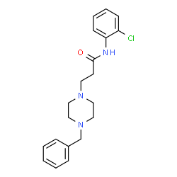 ChemSpider 2D Image | 3-(4-Benzyl-1-piperazinyl)-N-(2-chlorophenyl)propanamide | C20H24ClN3O