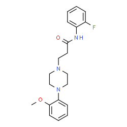 ChemSpider 2D Image | N-(2-Fluorophenyl)-3-[4-(2-methoxyphenyl)-1-piperazinyl]propanamide | C20H24FN3O2