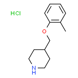 ChemSpider 2D Image | 4-(2-METHYLPHENOXYMETHYL)PIPERIDINE HYDROCHLORIDE | C13H20ClNO