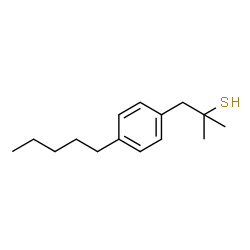 ChemSpider 2D Image | 2-Methyl-1-(4-pentylphenyl)-2-propanethiol | C15H24S