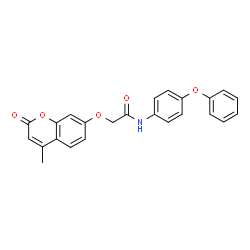 ChemSpider 2D Image | 2-[(4-Methyl-2-oxo-2H-chromen-7-yl)oxy]-N-(4-phenoxyphenyl)acetamide | C24H19NO5