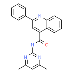 ChemSpider 2D Image | N-(4,6-Dimethyl-2-pyrimidinyl)-2-phenyl-4-quinolinecarboxamide | C22H18N4O