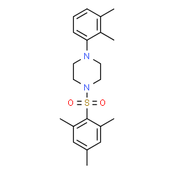 ChemSpider 2D Image | 1-(2,3-Dimethylphenyl)-4-(mesitylsulfonyl)piperazine | C21H28N2O2S