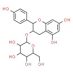 ChemSpider 2D Image | 5,7-Dihydroxy-2-(4-hydroxyphenyl)-3,4-dihydro-2H-chromen-3-yl hexopyranoside | C21H24O10