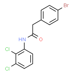 ChemSpider 2D Image | 2-(4-Bromophenyl)-N-(2,3-dichlorophenyl)acetamide | C14H10BrCl2NO