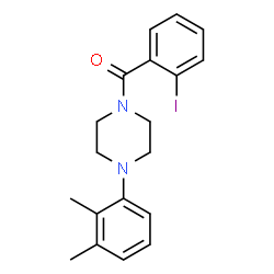 ChemSpider 2D Image | [4-(2,3-Dimethylphenyl)-1-piperazinyl](2-iodophenyl)methanone | C19H21IN2O