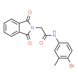 ChemSpider 2D Image | N-(4-Bromo-3-methylphenyl)-2-(1,3-dioxo-1,3-dihydro-2H-isoindol-2-yl)acetamide | C17H13BrN2O3