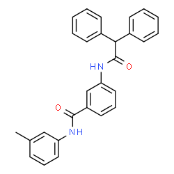 ChemSpider 2D Image | 3-[(Diphenylacetyl)amino]-N-(3-methylphenyl)benzamide | C28H24N2O2