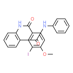 ChemSpider 2D Image | 3-Iodo-4-methoxy-N-[2-(phenylcarbamoyl)phenyl]benzamide | C21H17IN2O3