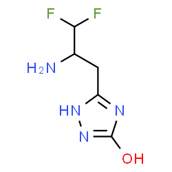 ChemSpider 2D Image | 5-(2-Amino-3,3-difluoropropyl)-1H-1,2,4-triazol-3-ol | C5H8F2N4O