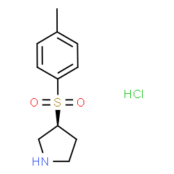 ChemSpider 2D Image | (3S)-3-[(4-Methylphenyl)sulfonyl]pyrrolidine hydrochloride (1:1) | C11H16ClNO2S