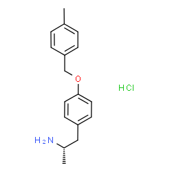 ChemSpider 2D Image | (2S)-1-{4-[(4-Methylbenzyl)oxy]phenyl}-2-propanamine hydrochloride (1:1) | C17H22ClNO