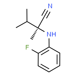 ChemSpider 2D Image | (2S)-2-[(2-Fluorophenyl)amino]-2,3-dimethylbutanenitrile | C12H15FN2