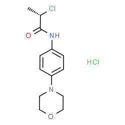 ChemSpider 2D Image | (2S)-2-Chloro-N-[4-(4-morpholinyl)phenyl]propanamide hydrochloride (1:1) | C13H18Cl2N2O2