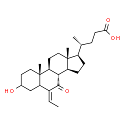 ChemSpider 2D Image | (6Z)-6-Ethylidene-3-hydroxy-7-oxocholan-24-oic acid | C26H40O4