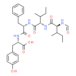ChemSpider 2D Image | N-Formyl-L-isoleucyl-L-isoleucyl-L-phenylalanyl-L-tyrosine | C31H42N4O7