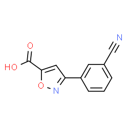 ChemSpider 2D Image | 3-(3-Cyanophenyl)-1,2-oxazole-5-carboxylic acid | C11H6N2O3