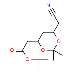 ChemSpider 2D Image | 2-Methyl-2-propanyl [6-(cyanomethyl)-2,2-dimethyl-1,3-dioxan-4-yl]acetate | C14H23NO4
